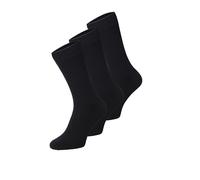 Jack and Jones Men's 3-Pack Cotton Fipo Calf Socks, Black, One Size