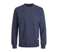 Jack and Jones Mens Basic Crew Sweater Navy Blazer M