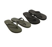 Jack And Jones Mens Basic EVA Flip Flops - Black/Dark Grey - Black/Dark Grey - 12 UK-13 UK