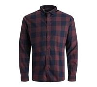 Jack and Jones Mens Gingham Shirt | Slim Fit, Checked, Long Sleeves, Casual, Maximum temperature 40°C normal process