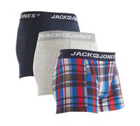 Jack and Jones Men's Graham 3 Pack Plain Boxer Shorts, Blue (Navy Blue), Medium
