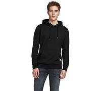 Jack and Jones Mens Jjebasic Sweat OTH Hoodie Black XL