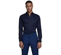 Jack and Jones Men's Parma Slim Fit Long Sleeve Formal Shirt, Blue (Navy Blazer), XX-Large