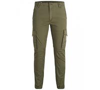 Jack and Jones Slim Stretch Cuffed Cargo Pants - Green green M
