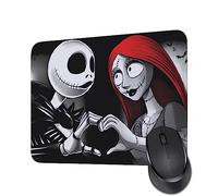 Jack and Sally Gift Carnival Halloween Mouse Pad for Women Girls Movie Mouse Pads for Friend (Jack and Sally Black MP)