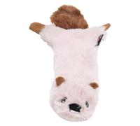JACK AND VANILLA, Beige Beaver Plush Toy for Dogs, 30 cm, Realistic Design, Sound and Washable, Ideal for Interactive Games, Bright Colour, Flatties Model