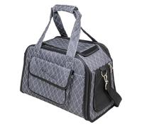 JACK AND VANILLA, Bizou Ergonomic and Durable Pet Carrier with Optimal Ventilation, Easy to Clean, Dimensions 43 x 25 x 28 cm, Grey