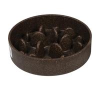 JACK AND VANILLA, Bon Appetit - Durable Plastic Pet Food Bowl, Easy to Clean, Modern Design, Ideal for Small and Medium Breeds, 14 x 4 cm, Brown