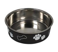 JACK AND VANILLA, Bon Appetit Stainless Steel Non-Slip Pet Bowl 270 ml Capacity 12 cm Diameter Stylish and Practical Design for Dogs and Cats