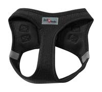 JACK AND VANILLA, Breathable Mesh Dog Harness, Custom Fit, Reinforced Safety, Stylish Design, Easy to Care, Size 43-49 cm, Black, Expedition Model
