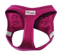 JACK AND VANILLA, Breathable Mesh Harness for Small Dogs, Secure and Comfortable Fit, Stylish Pink Design, Reinforced Safety with Reflective Stitching, 30-33 cm, Expedition Model