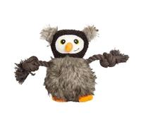 JACK AND VANILLA, Brown Penguin Plush Toy for Dogs and Cats, Soft and Durable with Built-in Whistler, Lightweight and Machine Washable, 22cm, Brown