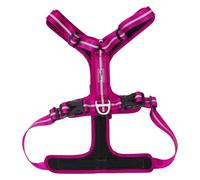 JACK AND VANILLA, Comfortable and Adjustable Dog Harness, Modern Colourful Design, Easy to Use, Durable for Outdoor Activities, Size L, Fuchsia