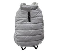 JACK AND VANILLA, Comfortable and Stylish Fleece Dog Jacket, Ideal for Cool Weather Walks, for Small Dogs, XS, Grey, 5Th Avenue Dogwalk Model