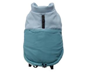 JACK AND VANILLA, Comfortable and Stylish Fleece Jacket for Walks, Practical Zip Pockets, Easy Care, Size XS, Light Blue, Model 5Th Avenue Dogwalk