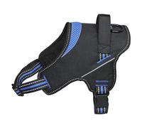 JACK AND VANILLA, Comfortable Dog Harness, Soft and Breathable Customized Fit, Safety Harness with Reflective Strips, Practical Design, Blue, 55 cm, Outdoor Model
