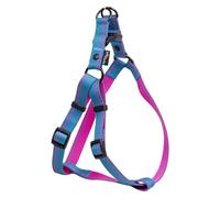 JACK AND VANILLA, Ergonomic Dog Harness, Adjustable, Durable and Lightweight, Ideal for Walking and Hiking, Striped Design, Blue, Size M 20 mm x 45-66 cm, Stripe Model