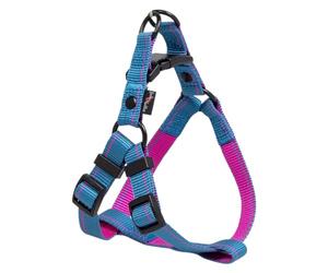 JACK AND VANILLA, Ergonomic Harness for Dogs, Adjustable, Lightweight and Durable with Reflective Strips for Safety, Striped Design, Blue, Size XS 15mm x 27-38cm, Stripe Model
