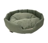 JACK AND VANILLA, Ergonomic Pet Bed, Memory Foam Padding, Durable Water Resistant Fabric, Modern Design, Medium, Green