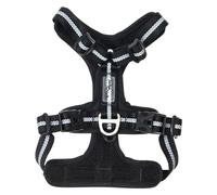 JACK AND VANILLA, Ergonomic Pet Harness, Adjustable Lightweight and Durable with Reflective Strips for Safety, Modern Stylish Design, Size XS, Black, Expedition
