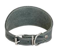 JACK AND VANILLA, Greyhound Dog Collar, Grey-Coloured Leather, Size 48 cm
