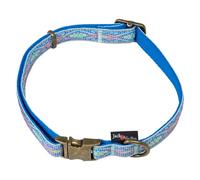 JACK AND VANILLA, Ibiza Dog Collar, Azure, Size 20 mm x 39-65 cm
