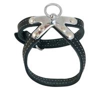 JACK AND VANILLA, K-Plate Greased Leather Harness - Robust and Elegant, Customized Fit for Optimal Comfort - Ideal for Work and Leisure - Size 10 mm x 35 cm, Black, Greased Model