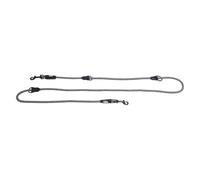 JACK AND VANILLA, Luminous Dots 2 Hook Training Lead for Dogs, Colour: Black/Grey, Size 8 mm x 200 cm