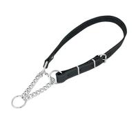JACK AND VANILLA, Martingale Collar for Dogs, Model for Oily Skin, Black Colour, Size 16mm x 35-50cm