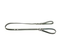 JACK AND VANILLA, Martingale Dog Lead, Greasy Leather Model, Grey, Size 16 mm x 148 cm