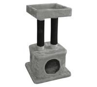 JACK AND VANILLA, Modern scratching post for cats, stylish grey and black design, play and rest space, durable materials, dimensions 50 x 50 x 86 cm, scratching post