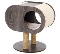 JACK AND VANILLA Molly - Cocoon Cat Tree - Grey - Multifunctional Activity Centre with Scratching Post, Relaxation Point, Sisal Covered Columns and Sturdy Base