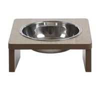 JACK AND VANILLA, Molly Stylish Bowl with Stand in Brown, 380 ml, Non-Slip and Easy to Clean, Ideal for Small and Medium Animals, Brown