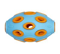 JACK AND VANILLA, Rubber Toys Durable Rubber Toy for Animals, Stimulating Snack Egg, Ideal for Small and Medium Breeds, 12 cm, Dark Blue/Orange