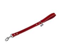 JACK AND VANILLA, Short Dog Lead, Fat Leather Model, Red, Size 25 mm x 50 cm