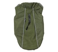 JACK AND VANILLA, Stylish Dog Coat for Small Dogs, Cold Weather Protection, Durable Fabric, Zipper, Reflective Stripes, 45 cm, Green, Expedition Model