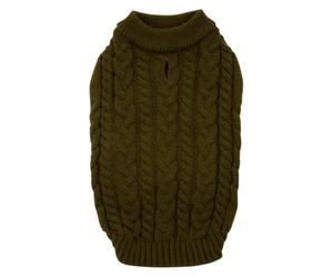 JACK AND VANILLA, Stylish Dog Jumper in Khaki, Comfortable and Durable, Size XS, Perfect for City or Country Walks, Model 5Th Avenue Dogwalk