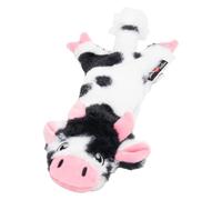 JACK AND VANILLA, White Black Cow Plush Toy for Dogs, 60 cm, Realistic Design, Sound and Washable, Ideal for Interactive Games, Bright Colour, Flatties Model