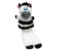 JACK AND VANILLA, White Zebra Soft and Durable Plush for Dogs and Cats, Ideal for Cuddling and Gaming, Stimulates Imagination, 30 cm, White