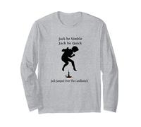 Jack Be Nimble, Jack Be Quick Long Sleeve T-Shirt, Adult Unisex, Heather Grey, XX-Large