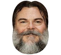 Jack Black (Grey) Celebrity Mask, Flat Card Face, Fancy Dress Mask