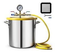 Jack Boss 3 Gallon Vacuum Chamber with Transparent Tempered Glass Lid