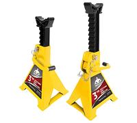 Jack Boss Car Jack Stands 3 Ton (6,000 LBs) Capacity, Extra Reinforced Double Locking Car Lifting Stand Adjustable Jack Stand, Fits Automotive Small Pick-Up Yellow, 2 Packs