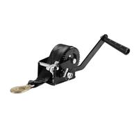 Jack BOSS Hand Winch, 800 lbs Pulling Capacity, Boat Trailer Winch Heavy Duty Rope Crank with 20 FT Polyester Strap, Manual Operated Hand Crank Winch for Trailer, Boat or ATV Towing
