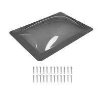 Jack Boss RV Skylight Replacement, 18" x 26" Camper Skylight Cover, RV Shower Skylight Cover Outer Dome Fit Standard 14" x 22" Openings, for Roof Trailer Fifth Wheel Motorhome, Smoke Gray