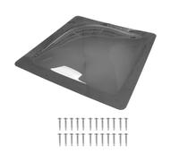Jack Boss RV Skylight Replacement, 26" x 26" Camper Skylight Cover, RV Shower Skylight Cover Outer Dome Fit Standard 22" x 22" Openings, for Roof Trailer Fifth Wheel Motorhome, Smoke Gray
