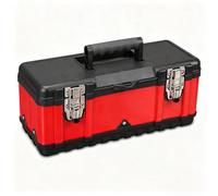 Jack Boss Steel Tool Box 15.5 Inch Small Portable Tool Organizer Box with Built-in Short Non-slip Handle Car Box with Removable tray