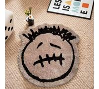 Jack Boy Ghost Face Rug, Ultra Thick Plush Hypebeast Rug, Gothic Halloween Bath Mat with Non-Slip TPR Backing, Cool Rugs for Bedroom & Man Cave, Hip Hop Design Hypebeast Room Decor (28”x28”)