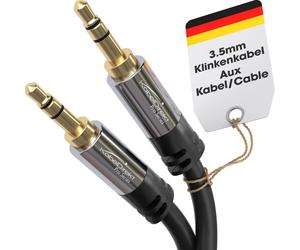Jack Cable, 3.5mm Aux/Audio Cable , 5m ,Available in 0.3m to 10m ,Suitable,Black