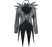 Jack Costume Christmas Nightmare Skeleton Halloween Costumes For Women Sally Cosplay Gothic Dress Jacket With Gloves, Set 02, XX-Large